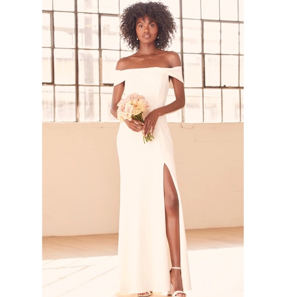 Lulus Dresses & Skirts - LULUS Off the Shoulder Mermaid Gown in White Size X-Small